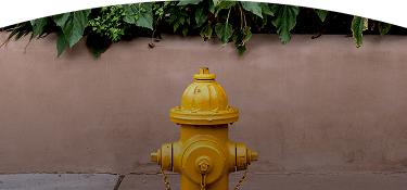 Un hidrante amarillo en una acera