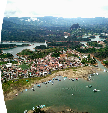Fotografía del municipio de Guatapé