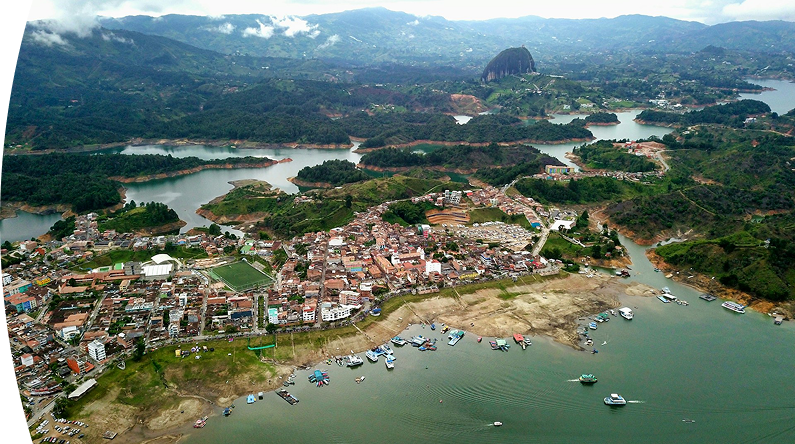 Fotografía del municipio de Guatapé