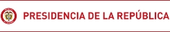 Presidencia de la República, el acceso a esta información está acompañado de el logo de la entidad 