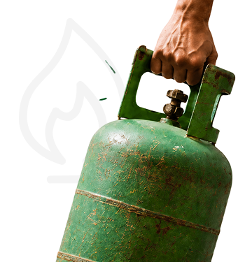 Mano sosteniendo una pipeta de gas verde