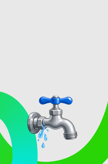 Ilustración de una grifo del agua con una fuga