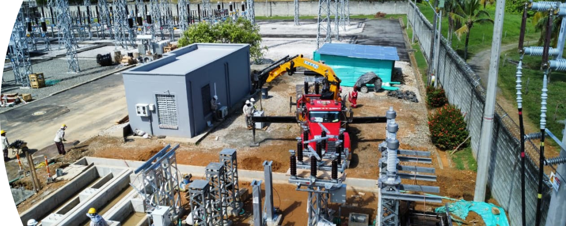Fotografía aérea de una planta de energía EPM