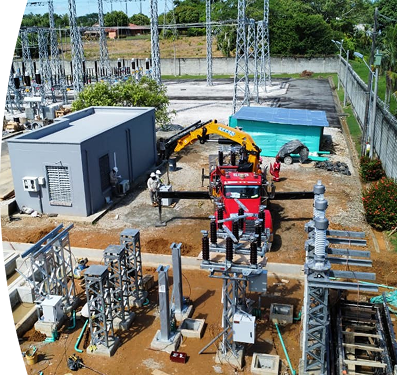 Fotografía aérea de una planta de energía EPM