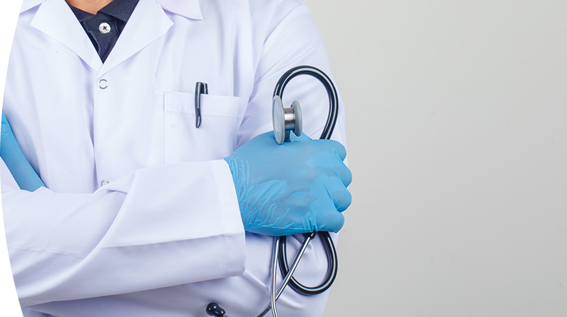 Doctor con un caleidoscopio