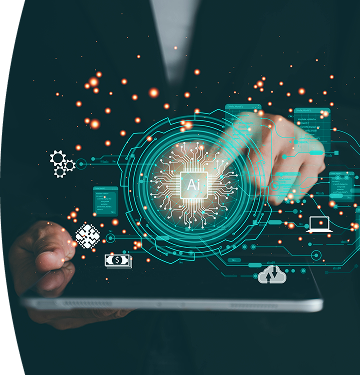 Representación digital de inteligencia artificial y automatización de procesos, asociada al nuevo centro de servicios globales del Grupo EPM.