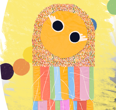 Ilustración de garabato acompañado del logo de la alcaldía de medellín