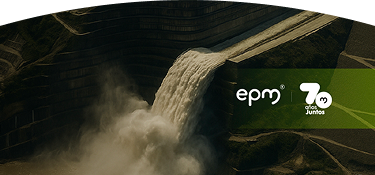 Toma aérea de la represa de Hidroituango