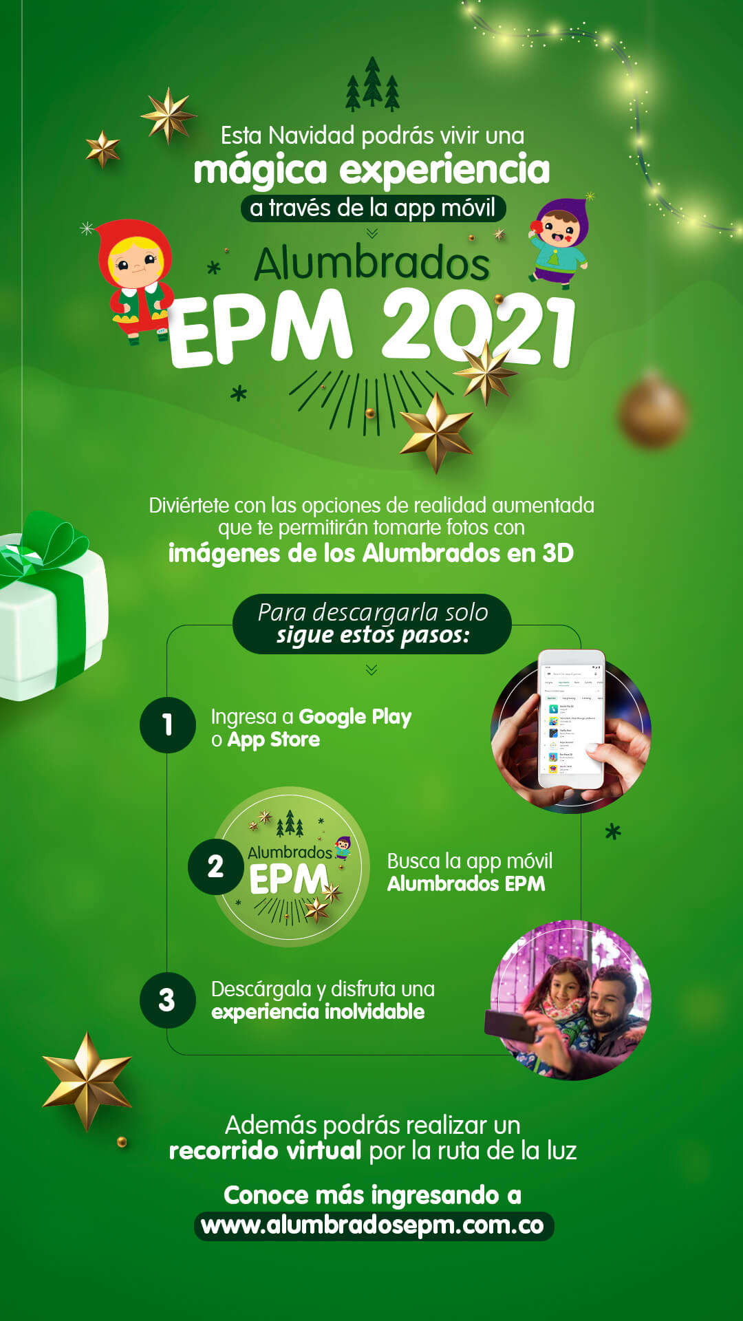 Paso a paso para descargar la app móvil de alumbrados epm