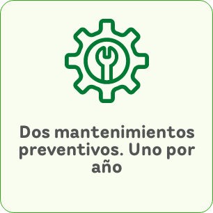 ícono de una tuerca con una llave combinada en la mitad