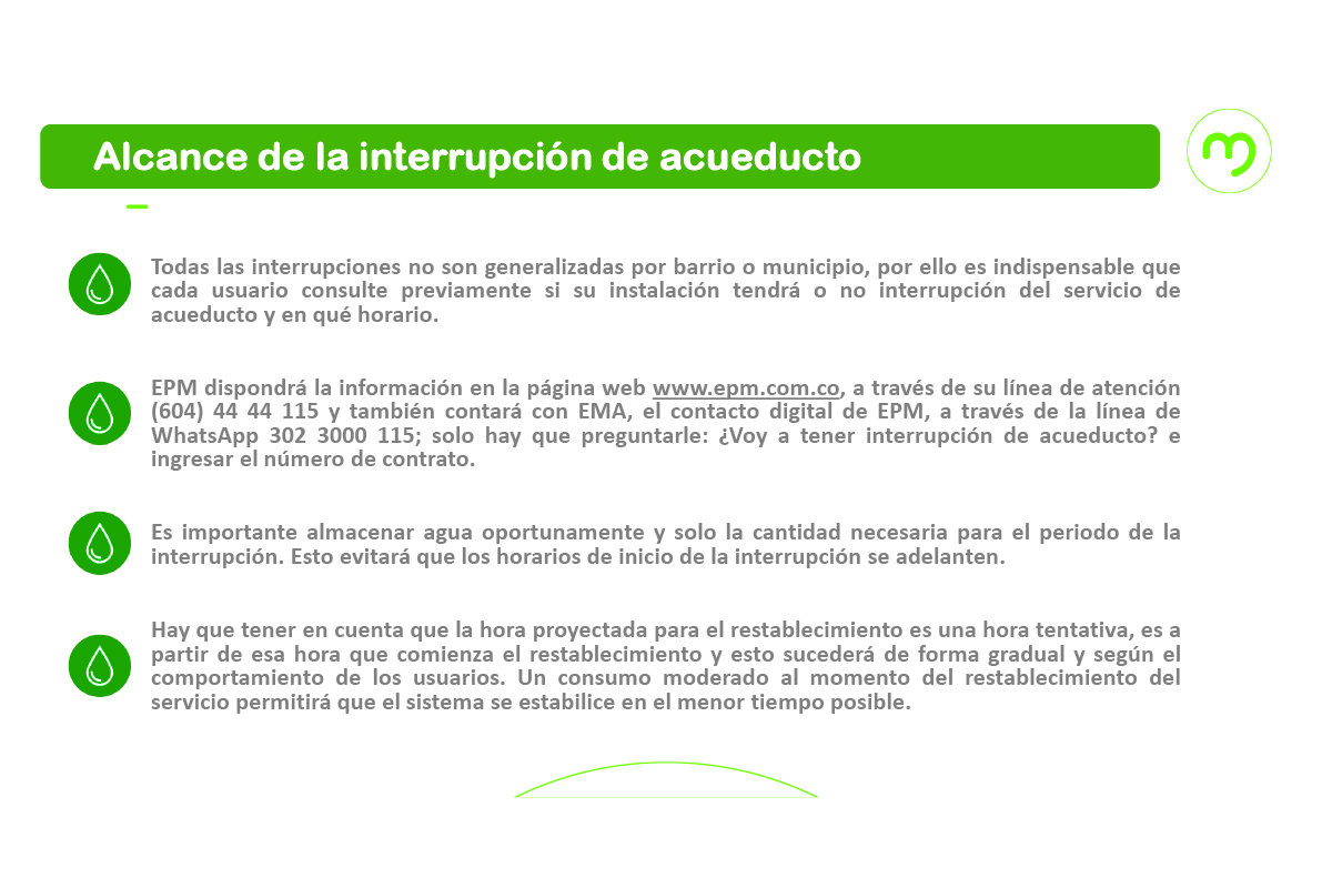 Interrupción de Acueducto en el Norte del Valle de Aburrá