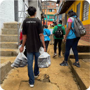 Damnificados de la emergencia en el barrio Santa Cruz