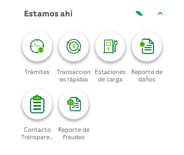 Visualización sección estamos ahí dentro de la app EPM