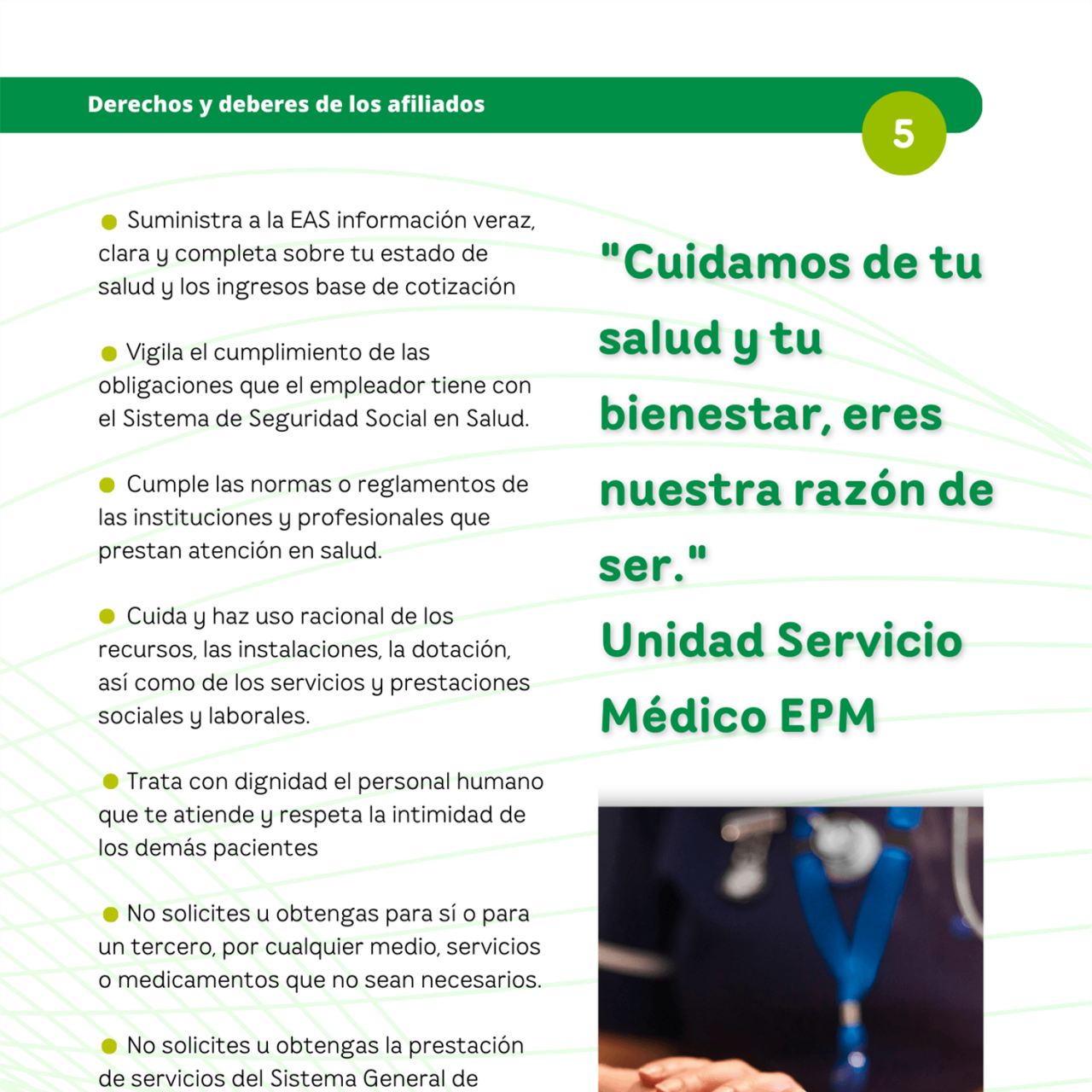 Derechos y deberes de los afiliados