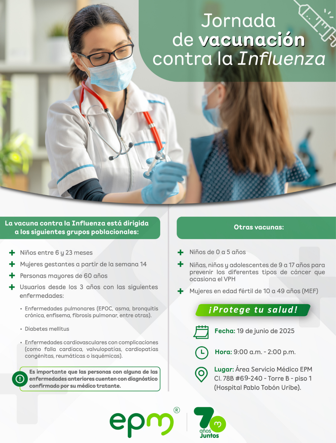 jornada de vacunación contra la influenza