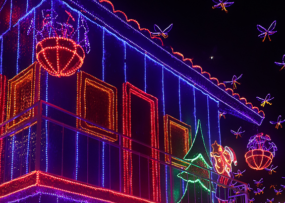 Alumbrado de las casas tradicionales navideñas
