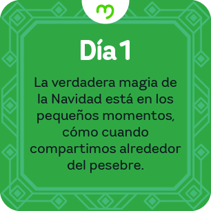 Mensaje calendario de adviento navideño