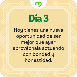 Mensaje calendario de adviento navideño