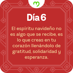 Mensaje calendario de adviento navideño