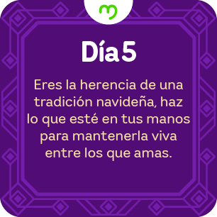 Mensaje calendario de adviento navideño