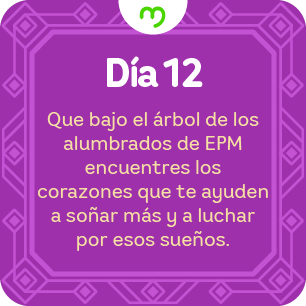 Mensaje calendario de adviento navideño