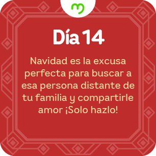 Mensaje calendario de adviento navideño