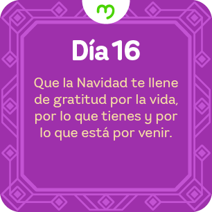 Mensaje calendario de adviento navideño