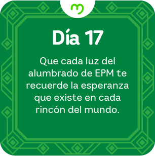 Mensaje calendario de adviento navideño