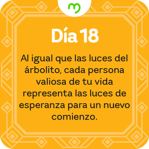 Mensaje calendario de adviento navideño