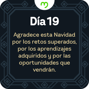 Mensaje calendario de adviento navideño