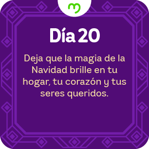 Mensaje calendario de adviento navideño