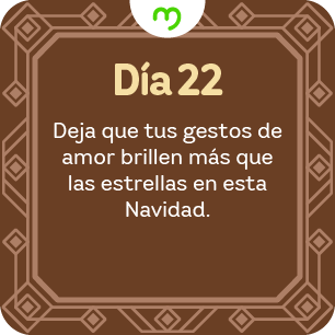 Mensaje calendario de adviento navideño