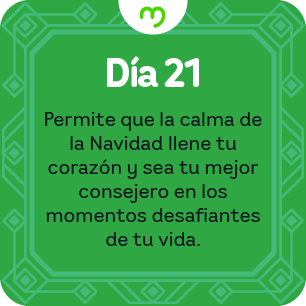 Mensaje calendario de adviento navideño