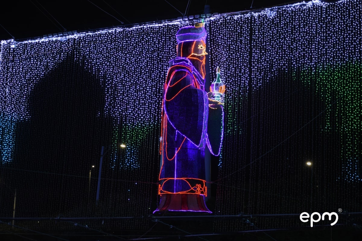 Alumbrados navideños de la estación número uno