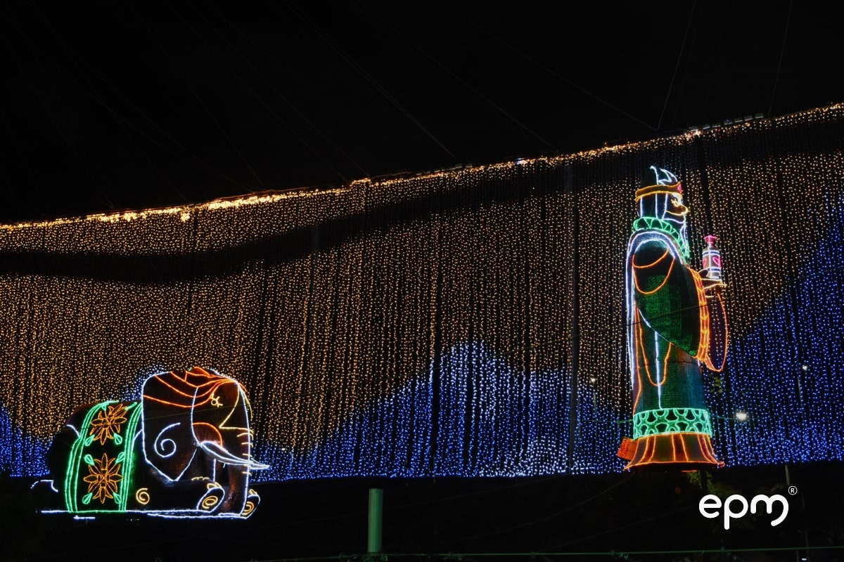 Alumbrados navideños de la estación número uno