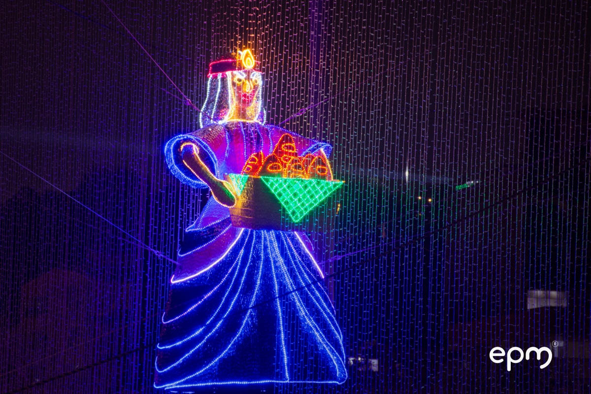 Alumbrados navideños de la estación número cuatro