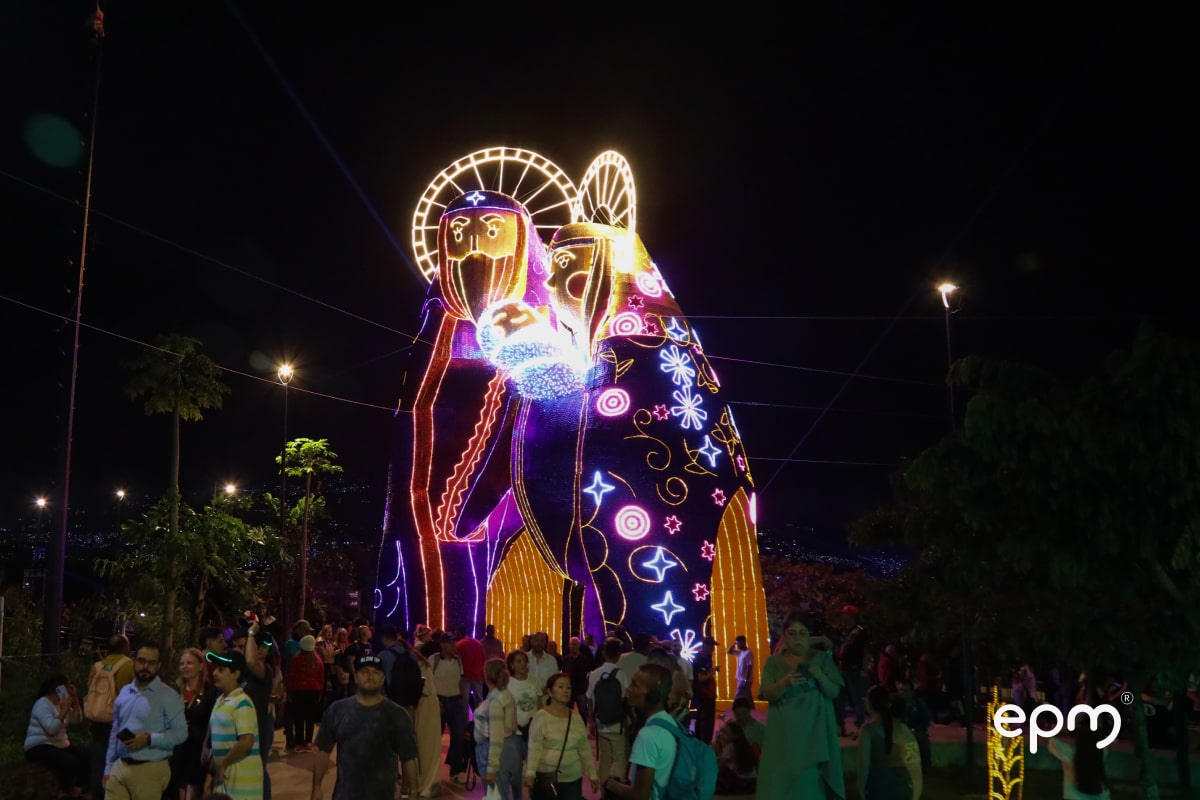 Alumbrados navideños de la estación número cuatro