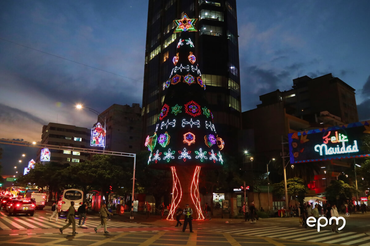 Figura navideña de un árbol de navidad