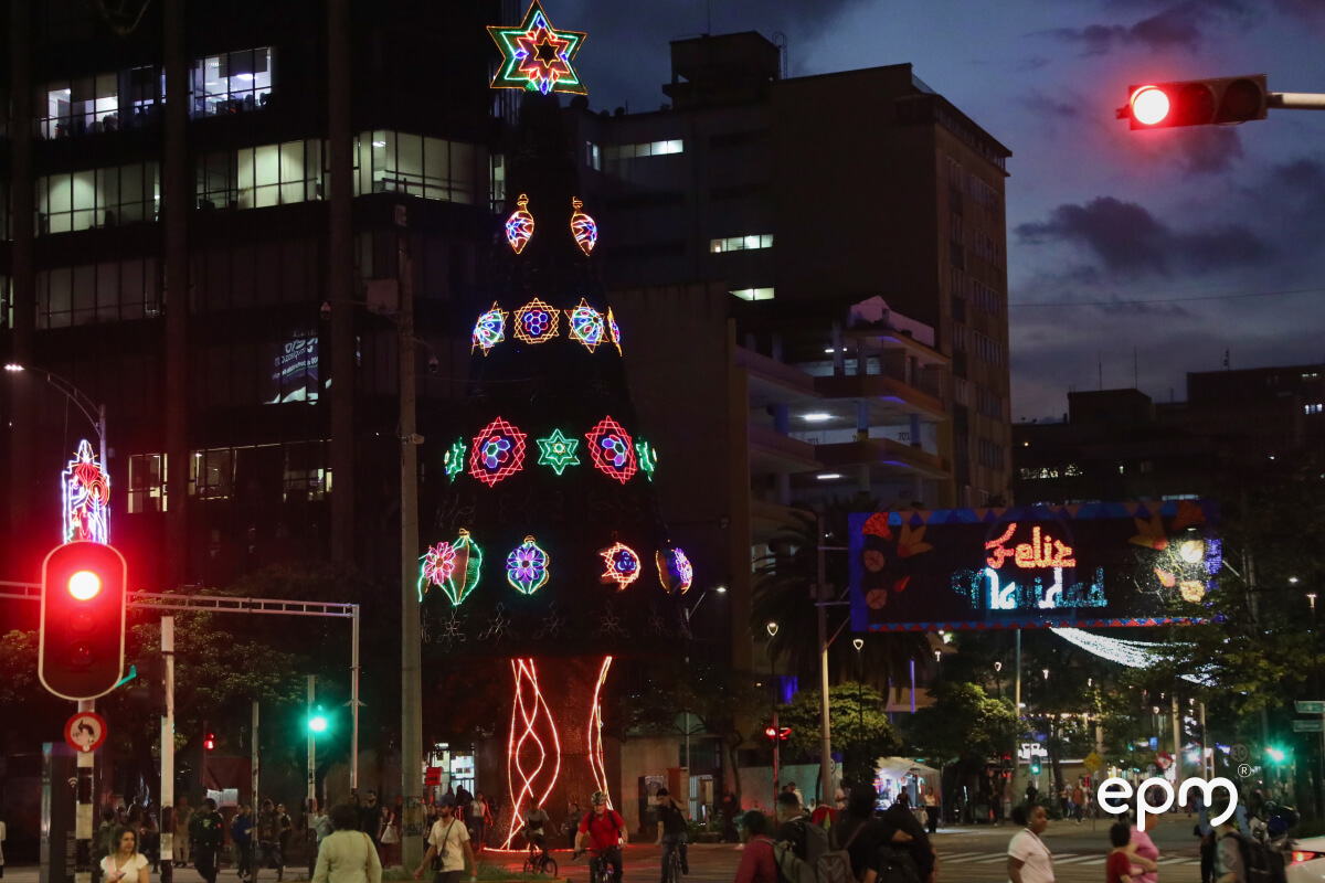 Figura navideña de un árbol de navidad