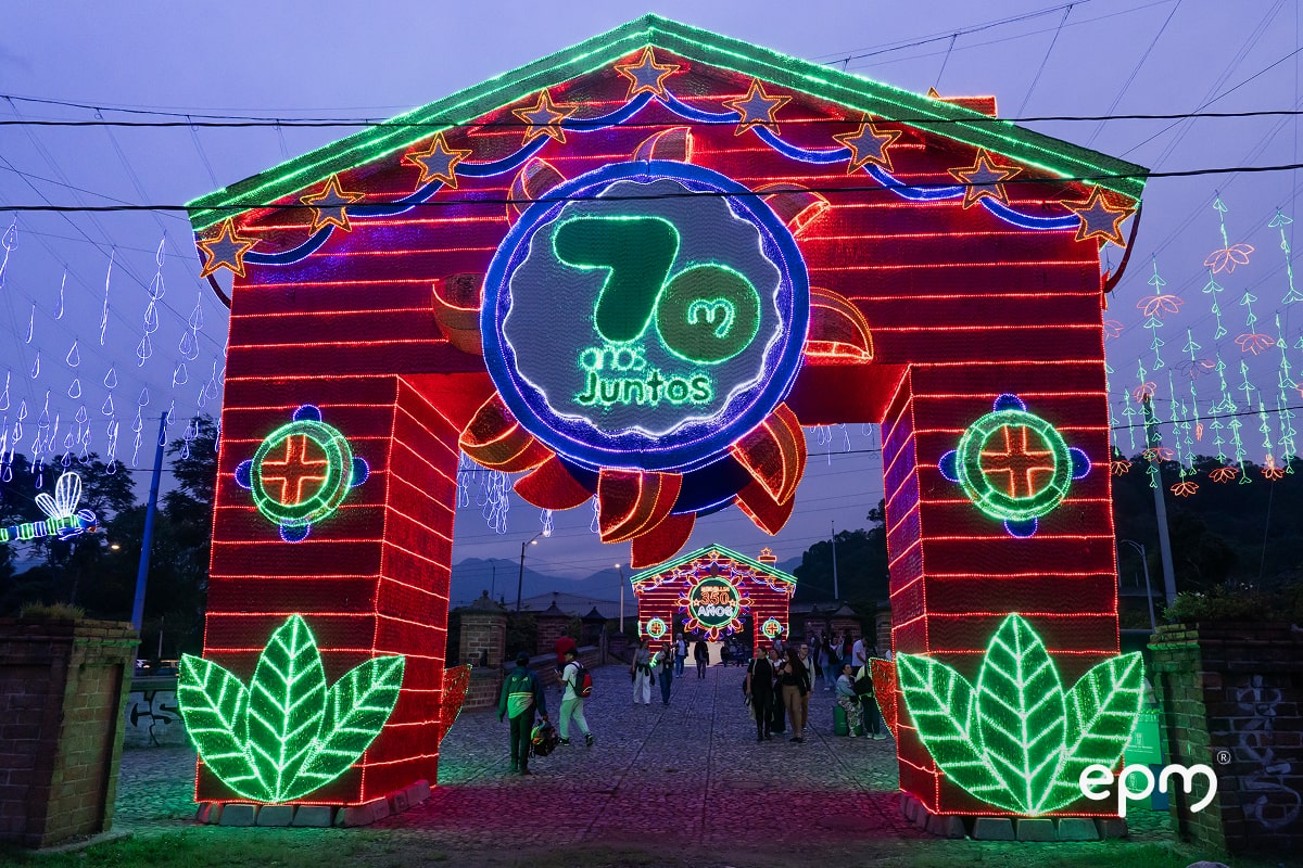 Fotografía del alumbrado de navideño 2025