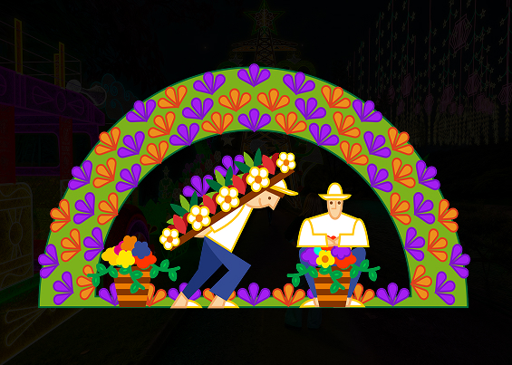 Ilustración Feria de Flores (Santa Elena)