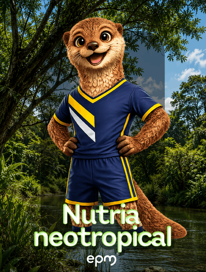 Imagen ilustrada del Nutria neotropical
