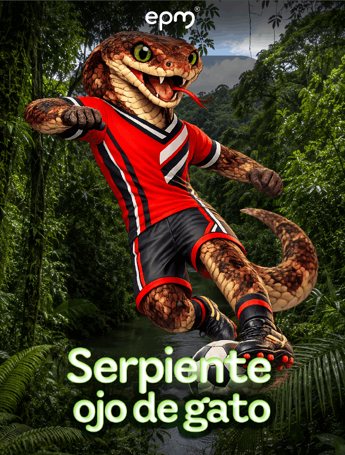 Imagen ilustrada de la Serpiente ojo de gato