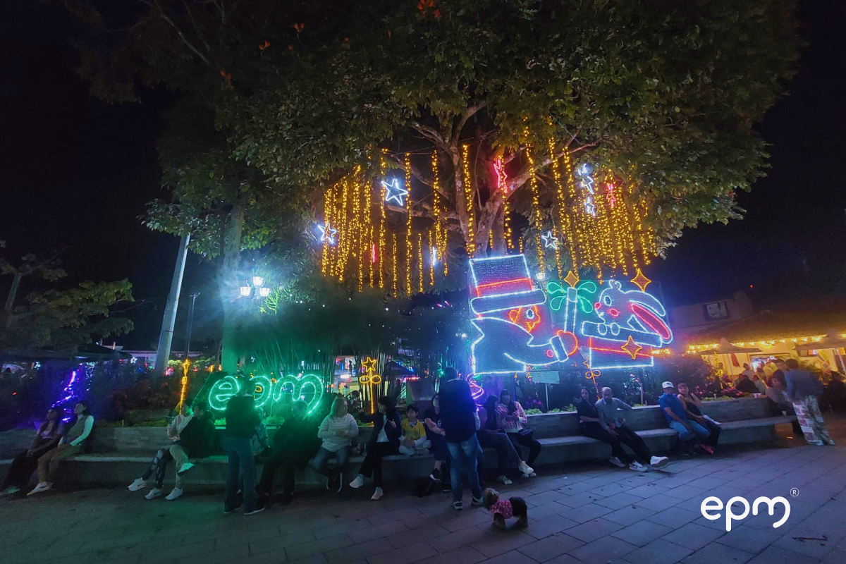 Fotografías de alumbrados navideños del municipio de Gomez Plata
