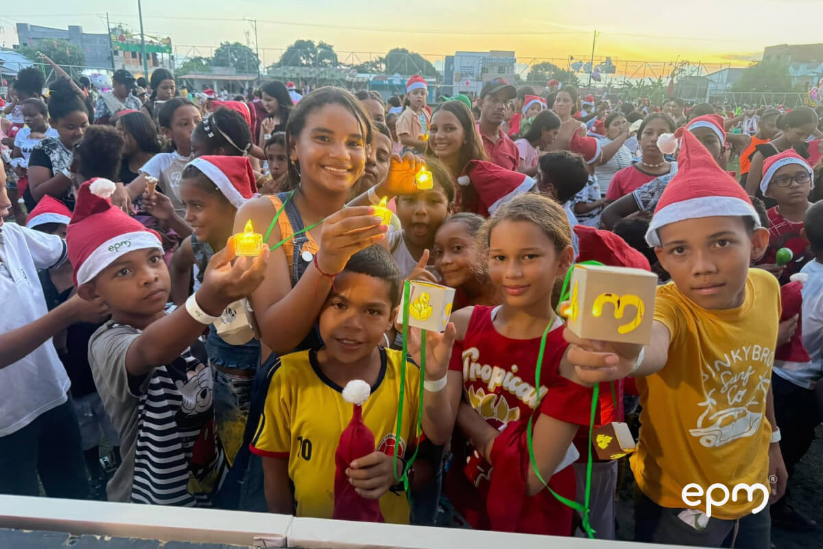 Fotografías de alumbrados navideños del municipio de Nechí