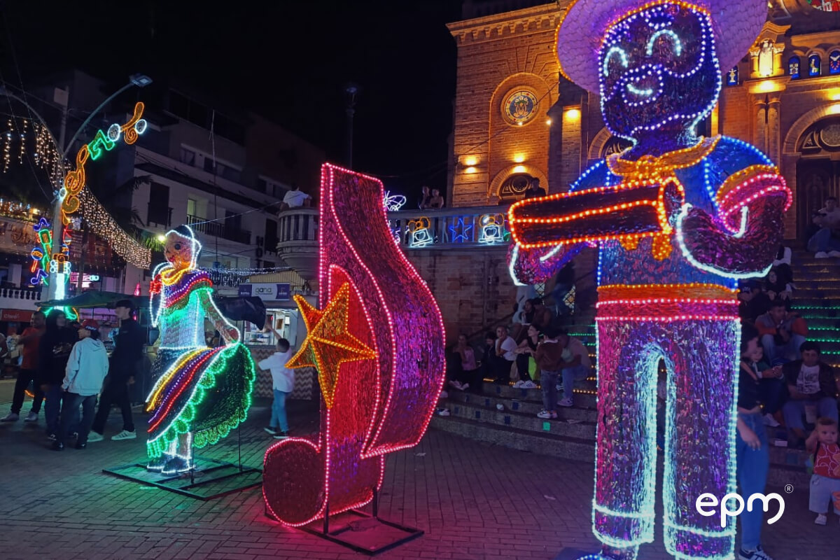 Alumbrados navideños encendamos la alegría 2024 Municipio de Yolombó