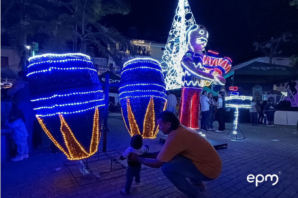 Alumbrados navideños encendamos la alegría 2024 Municipio de Yolombó