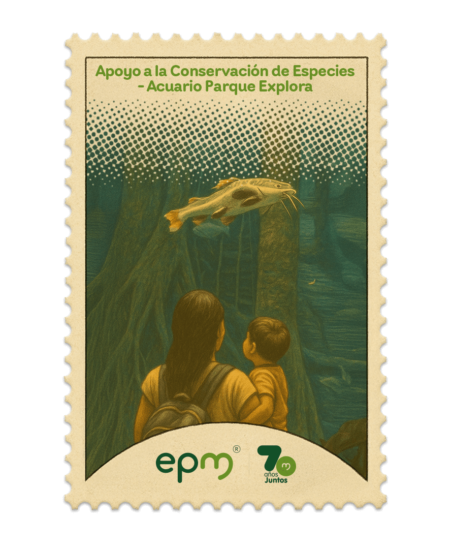 Estampilla de celebración 70 años Juntos epm: Apoyo a la conservación de las especies