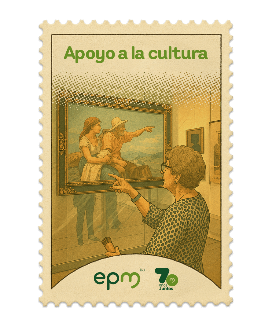 Estampilla de celebración 70 años Juntos epm: Apoyo a la cultura