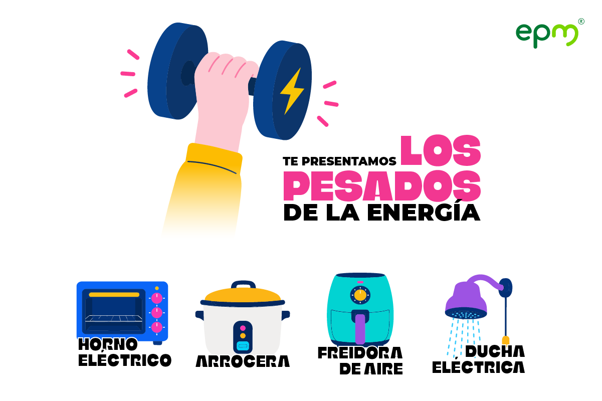 Te mostramos los pesados de la energía: Horno eléctrico, Arrocera, Freidora de aire y ducha eléctrica
